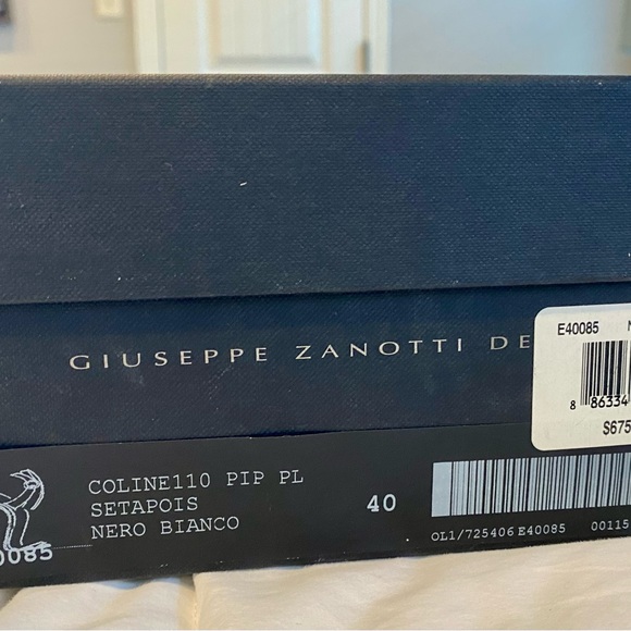 Polka Dot Giuseppe Zanotti Peep Toe Slingback Heels with Leopard Print, Size 40 - Picture 8 of 10